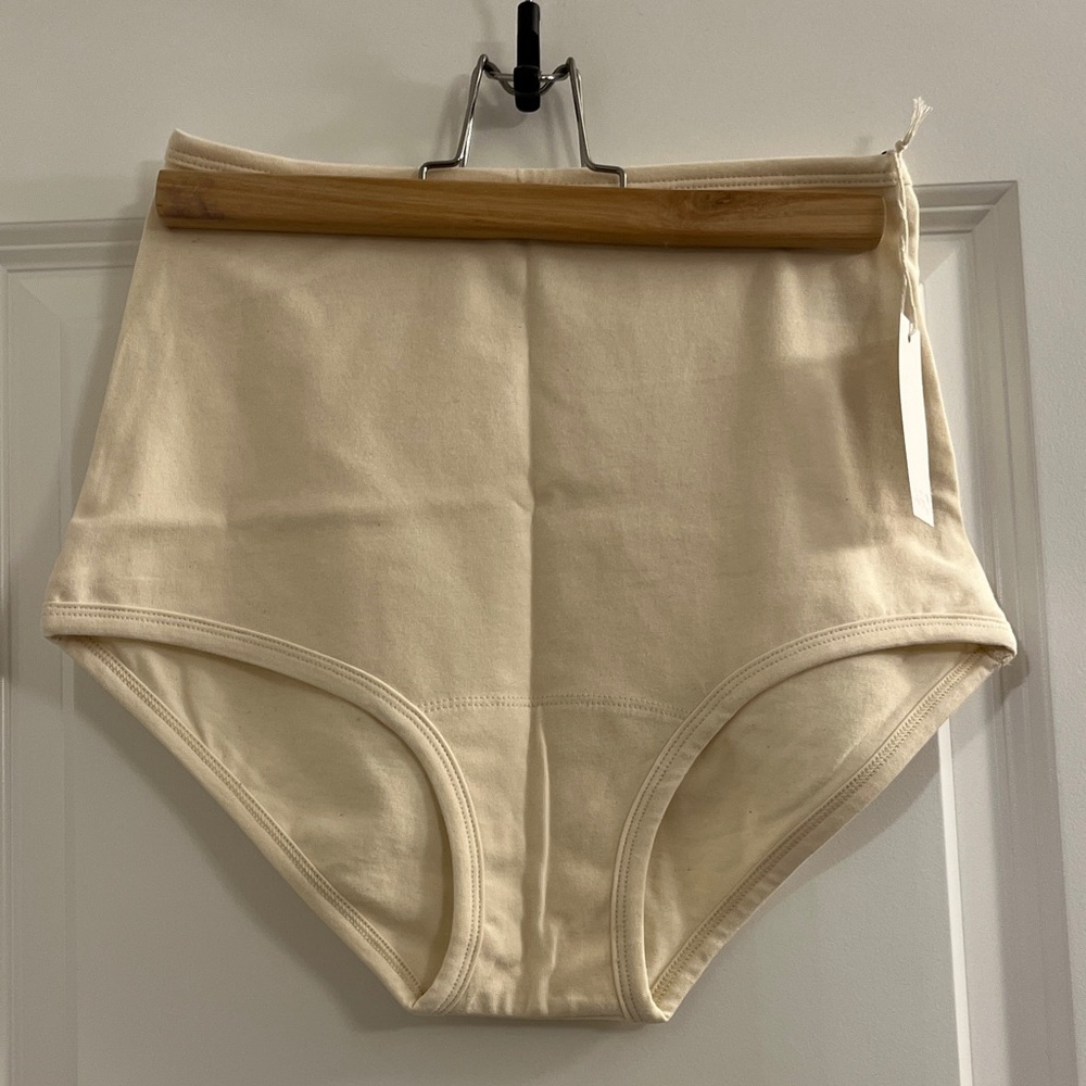 NWT ARQ High Rise Undies Natural Cotton Size M